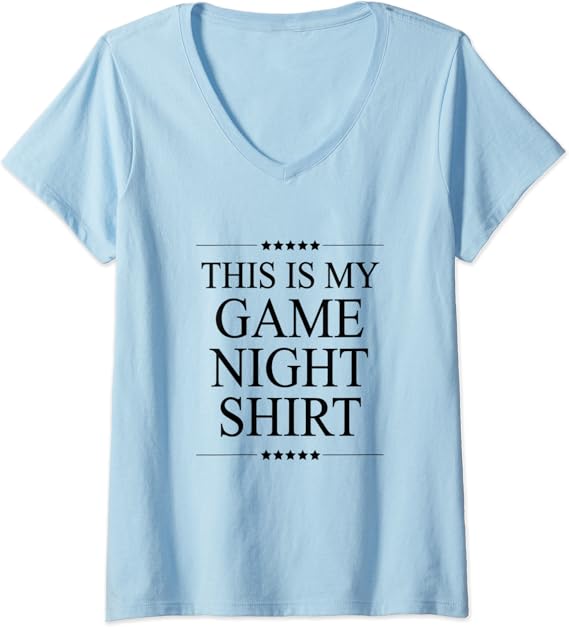 Amazon.com: Womens This is My GAME NIGHT Shirt | Funny - Graphic V-Neck